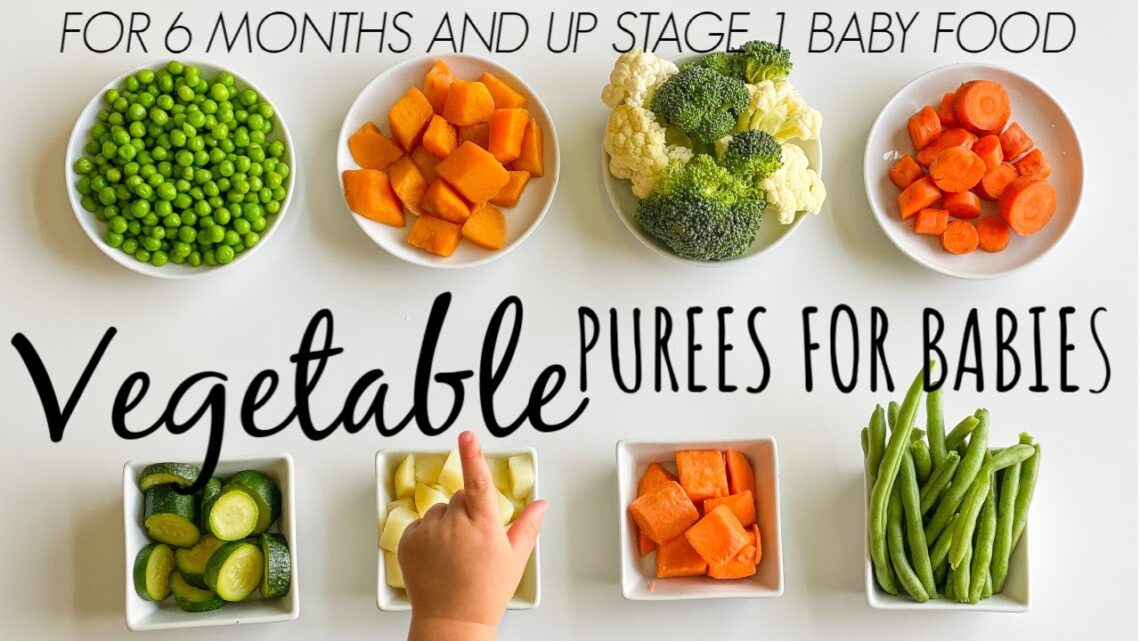 8 VEGETABLE PUREE  for babies 6 months and up