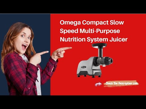 Omega Compact Slow Speed Multi-Purpose Nutrition System Juicer with Quiet Motor