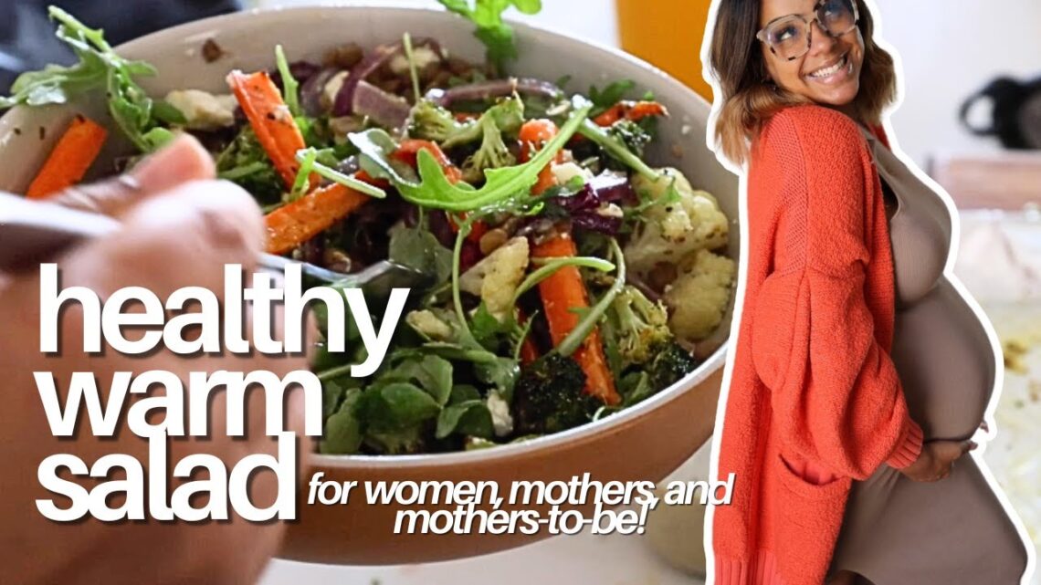 Warm Salad Recipe For Preparing, Pregnant and Postpartum Moms | Silent Calming Vlog