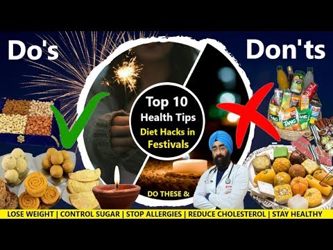 Top 10 Health & Diet Tips | Lose weight & Control Sugar This Diwali | Dr.Education (Hindi + Eng)