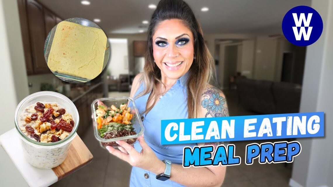 CLEAN EATING WW MEAL PREP – OVERNIGHT OATS -SHRIMP BUDDHA BOWL & PROTEIN CHEESECAKE -WEIGHT WATCHERS