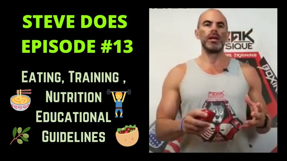 Steve Does Episode # 13- Eating, Training, Nutrition, Educational Guidelines.