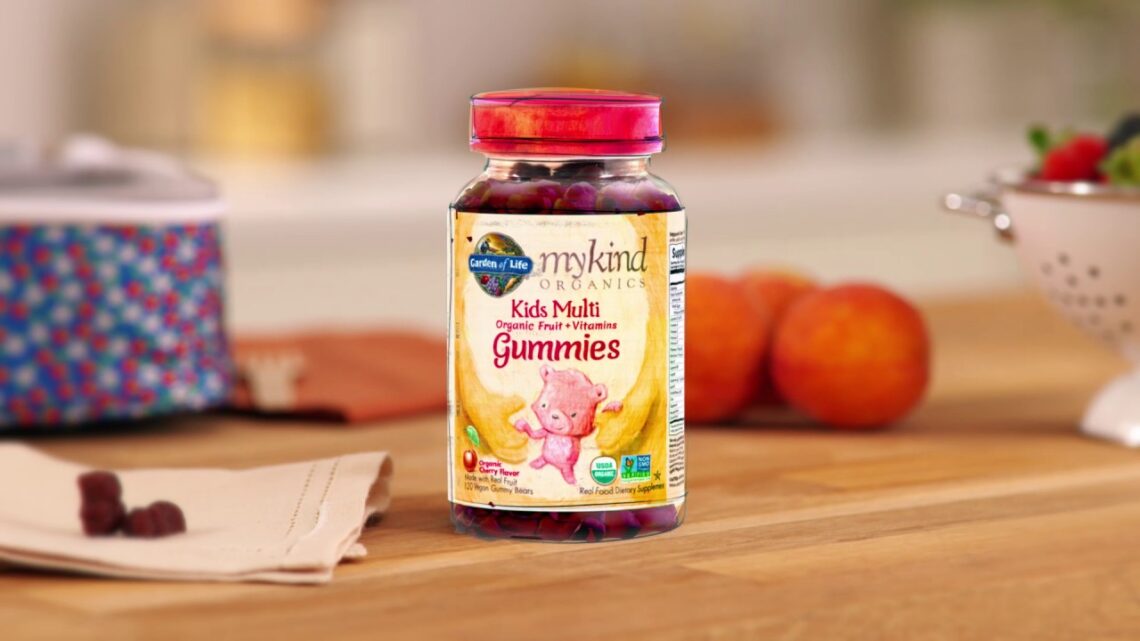 mykind Organics Kids Multi Gummies, Fruit Flavor – 120 Vegan Gummies