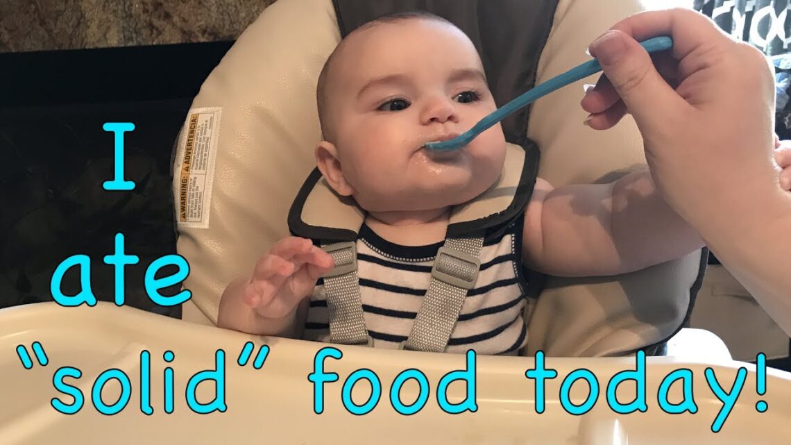 Gabriel had “solid” food today!