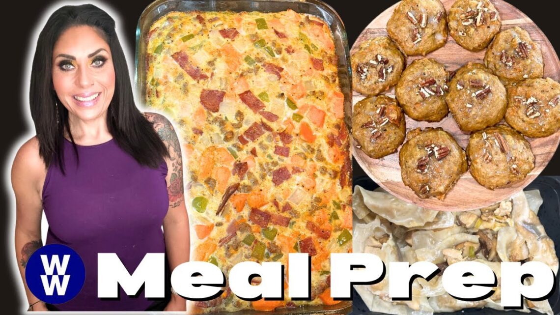 HEALTHY WW MEAL PREP – ULTIMATE BFAST CASSEROLE -CHICKEN DUMPLINGS & SWEET POTATO COOKIES! 3 RECIPES