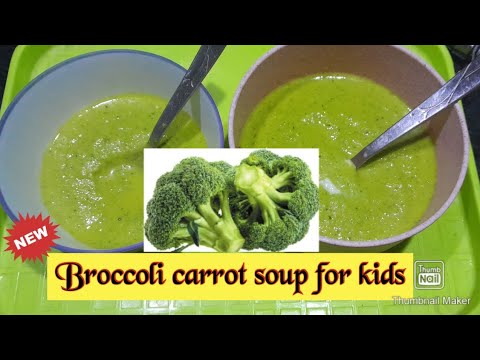 Broccoli carrot soup for kids 2+years//Healthy soup for both adults and kids//Good in winter