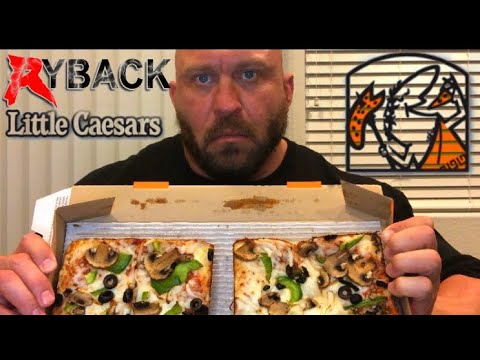 Little Ceasars Deep Dish Detroit Style Pizza Food Mukbang Review – Ryback It’s Feeding Time