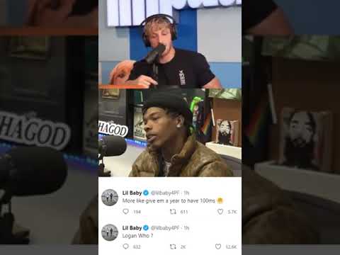 Lil Baby react to Logan Paul saying he is trash 👀