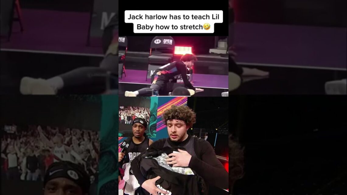 Jack Harlow teaching Lil Baby how to stretch 🤣🤣