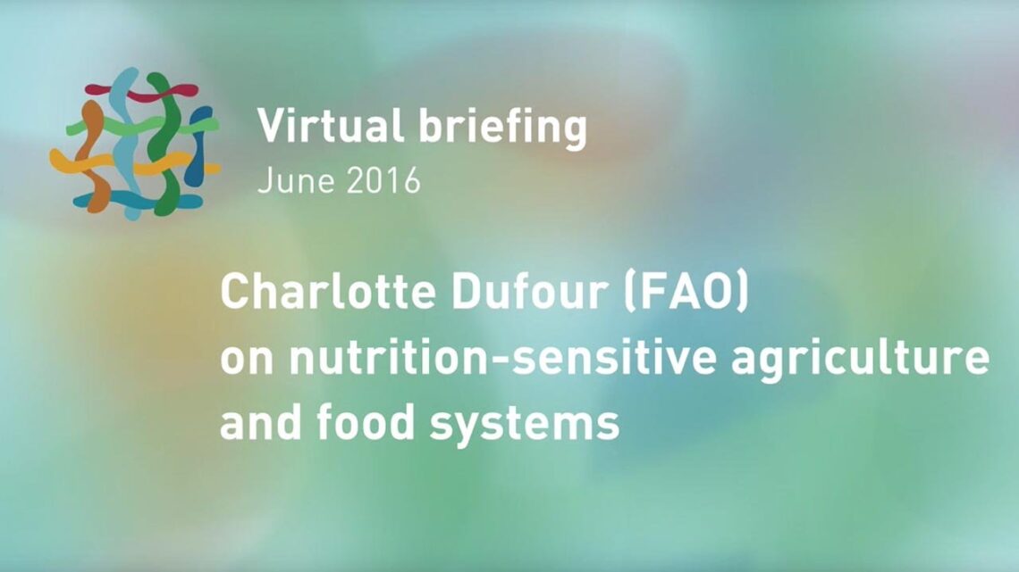 Charlotte Dufour (FAO) on nutrition-sensitive agriculture and food systems