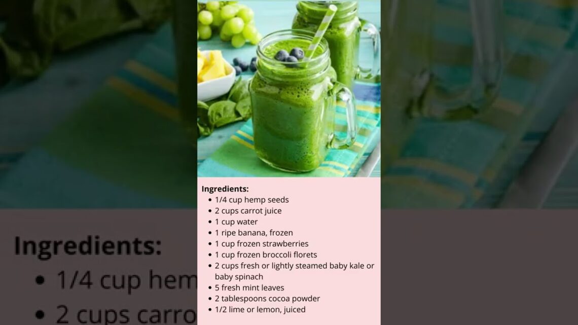 Anti Cancer Green Smoothie Recipe #shorts